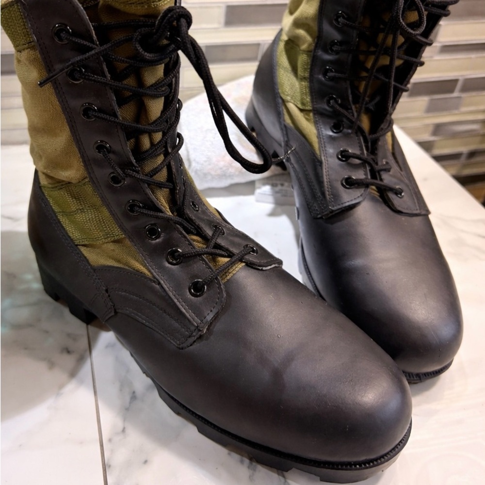 Rothco Black Leather and Olive Green Tactical Boots